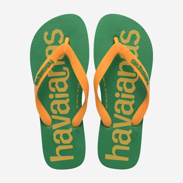 Havaianas cor amarela e verde Top Logomania 2